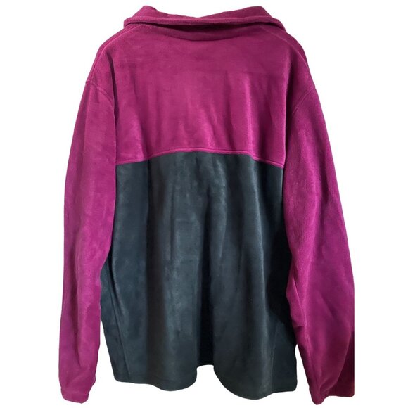 Columbia Mens 2XT Steens Mountain Zip Jacket Coat Burgundy/Black Polyester NWT - Picture 2 of 6